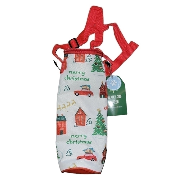 Christmas insulated wine carrier new with tags - Picture 7 of 8